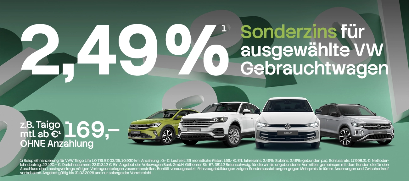 VW Gebrauchtwagen Sonderzins