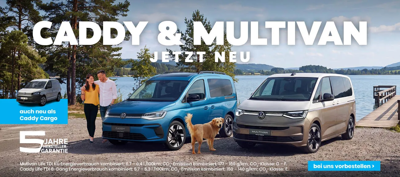 Slider neuer Caddy und Multivan
